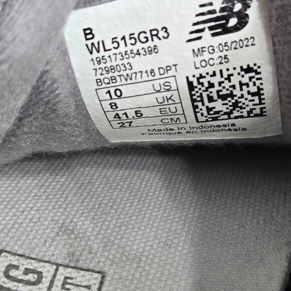 New Balance 515, a retro-inspired shoe Women's size 10 color gray - Picture 4 of 9